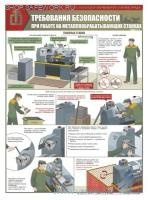 Комплект плакатов. Работы на металлоперерабатывающих станках. Требования безопасности (3л., 45х60см, ламинированный, Вента-2)
