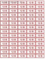 Самоклеющаяся табличка "Указатель напряжения - "12 В" (84 шт на листе, лист 230х250 мм)