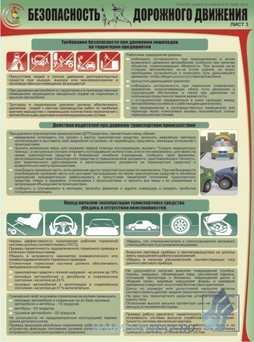 Комплект плакатов. Безопасность дорожного движения (3 л., 45х60см, ламинированный, Вента-2)