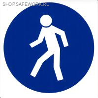 Самоклеющаяся табличка. (M 10). Проход здесь (d200мм)