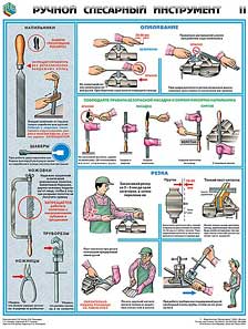 Комплект плакатов. Ручной слесарный инструмент (3л., 45х60, Соуэло)