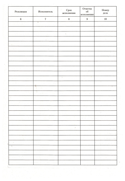 Журнал регистрации входящих документов.