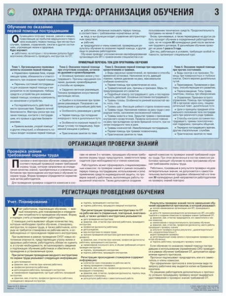 Комплект плакатов. Охрана труда: организация обучения (3л., 465х600, Соуэло)