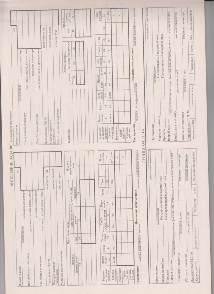 Путевой лист грузового автомобиля. Форма № 4-П (комплект 50 листов) (плотн. 48гр/м2).