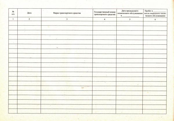 Журнал учета проведения технического обслуживания и ремонтных работ.