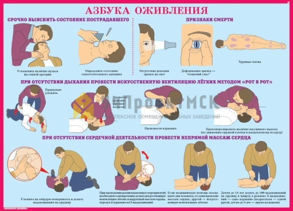 Комплект плакатов. Первая медицинская помощь (10л., 42х30см)