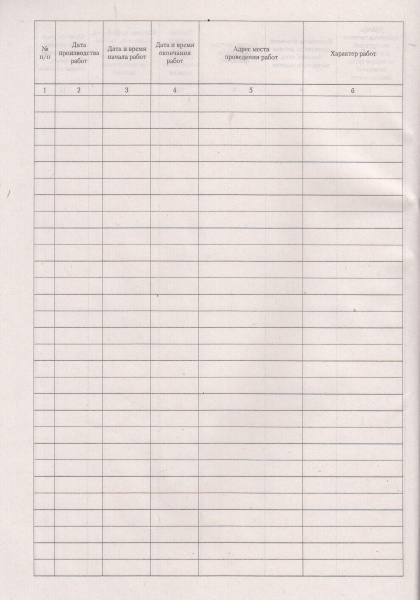 Журнал учета газоопасных работ, выполняемых без наряда-допуска (приложение 33 к ГОСТ Р 54982-2022).